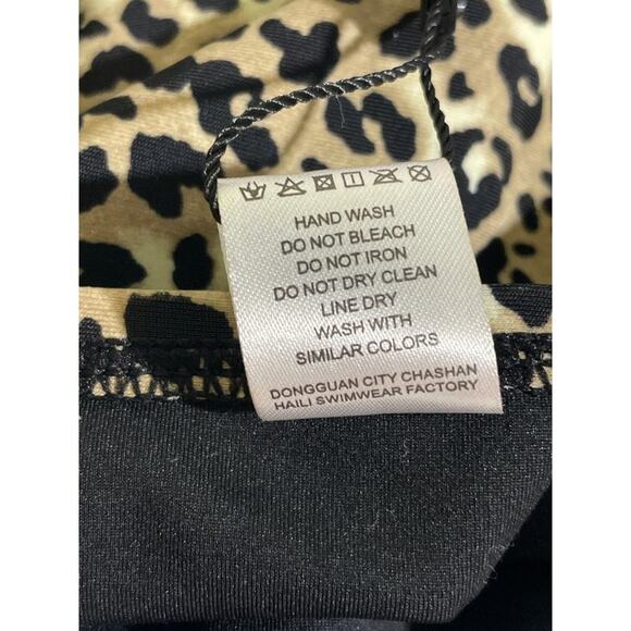 Ocean Blues Women's Strappy Sides Bikini Bottom Leopard New Medium - Picture 7 of 7